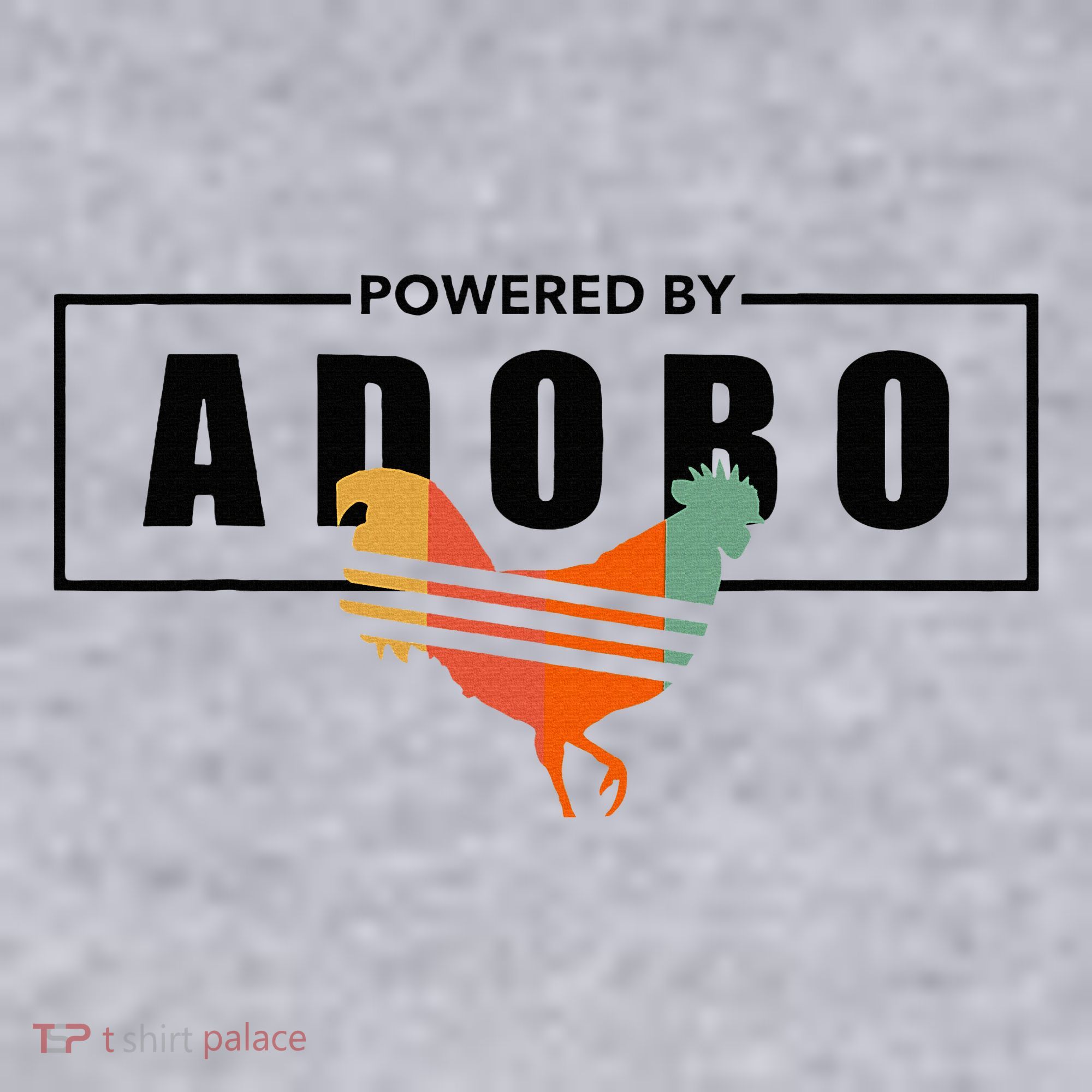 Powered By Adobo Chicken Retro Rooster Filipino Popular Food Women's Sweatshirt