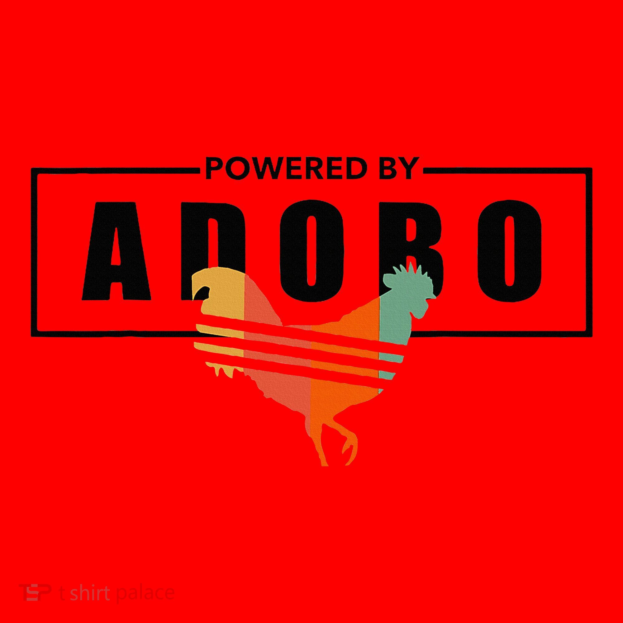 Powered By Adobo Chicken Retro Rooster Filipino Popular Food Santa Hat