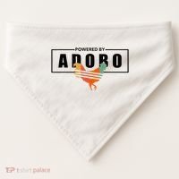 Powered By Adobo Chicken Retro Rooster Filipino Popular Food USA-Made Doggie Bandana thumb 0