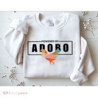 Powered By Adobo Chicken Retro Rooster Filipino Popular Food Sweatshirt thumb 2