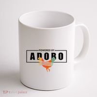 Powered By Adobo Chicken Retro Rooster Filipino Popular Food Coffee Mug thumb 1