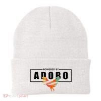 Powered By Adobo Chicken Retro Rooster Filipino Popular Food Beanie thumb 0