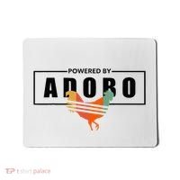 Powered By Adobo Chicken Retro Rooster Filipino Popular Food Mousepad thumb 0