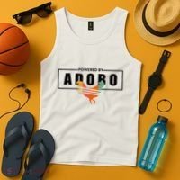 Powered By Adobo Chicken Retro Rooster Filipino Popular Food Tank Top thumb 4