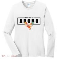 Powered By Adobo Chicken Retro Rooster Filipino Popular Food Women's Long Sleeve Shirt thumb 0