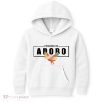 Powered By Adobo Chicken Retro Rooster Filipino Popular Food Kids Hoodie thumb 0