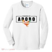 Powered By Adobo Chicken Retro Rooster Filipino Popular Food Kids Long Sleeve Shirt thumb 0