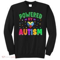 Powered By Autism Awareness Month Autism - Autism Funny Gift Sweatshirt thumb 0