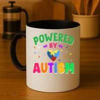 Powered By Autism Awareness Month Autism - Autism Funny Gift Coffee Mug thumb 4