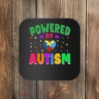 Powered By Autism Awareness Month Autism - Autism Funny Gift Coaster thumb 0