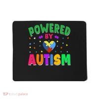 Powered By Autism Awareness Month Autism - Autism Funny Gift Mousepad thumb 0