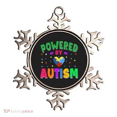 Powered By Autism Awareness Month Autism - Autism Funny Gift Ornament