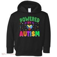 Powered By Autism Awareness Month Autism - Autism Funny Gift Toddler Hoodie thumb 0