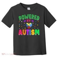 Powered By Autism Awareness Month Autism - Autism Funny Gift Toddler T-Shirt thumb 0
