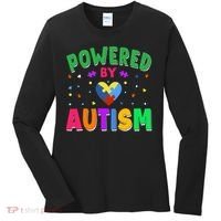 Powered By Autism Awareness Month Autism - Autism Funny Gift Women's Long Sleeve Shirt thumb 0