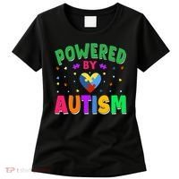 Powered By Autism Awareness Month Autism - Autism Funny Gift Women's T-Shirt thumb 0