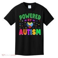 Powered By Autism Awareness Month Autism - Autism Funny Gift Kids T-Shirt thumb 0