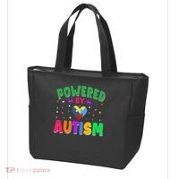 Powered By Autism Awareness Month Autism - Autism Funny Gift Tote Bag thumb 3