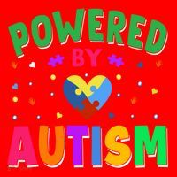 Powered By Autism Awareness Month Autism - Autism Funny Gift Santa Hat thumb 1