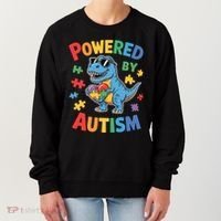 Powered By Autism For Autism Awareness Women's Sweatshirt thumb 0