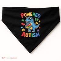 Powered By Autism For Autism Awareness USA-Made Doggie Bandana thumb 0
