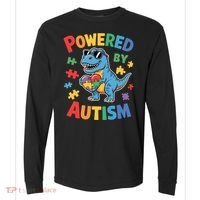 Powered By Autism For Autism Awareness Comfort Colors Heavyweight Long Sleeve T-Shirt thumb 0