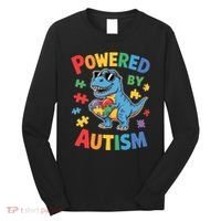 Powered By Autism For Autism Awareness Long Sleeve Shirt thumb 0