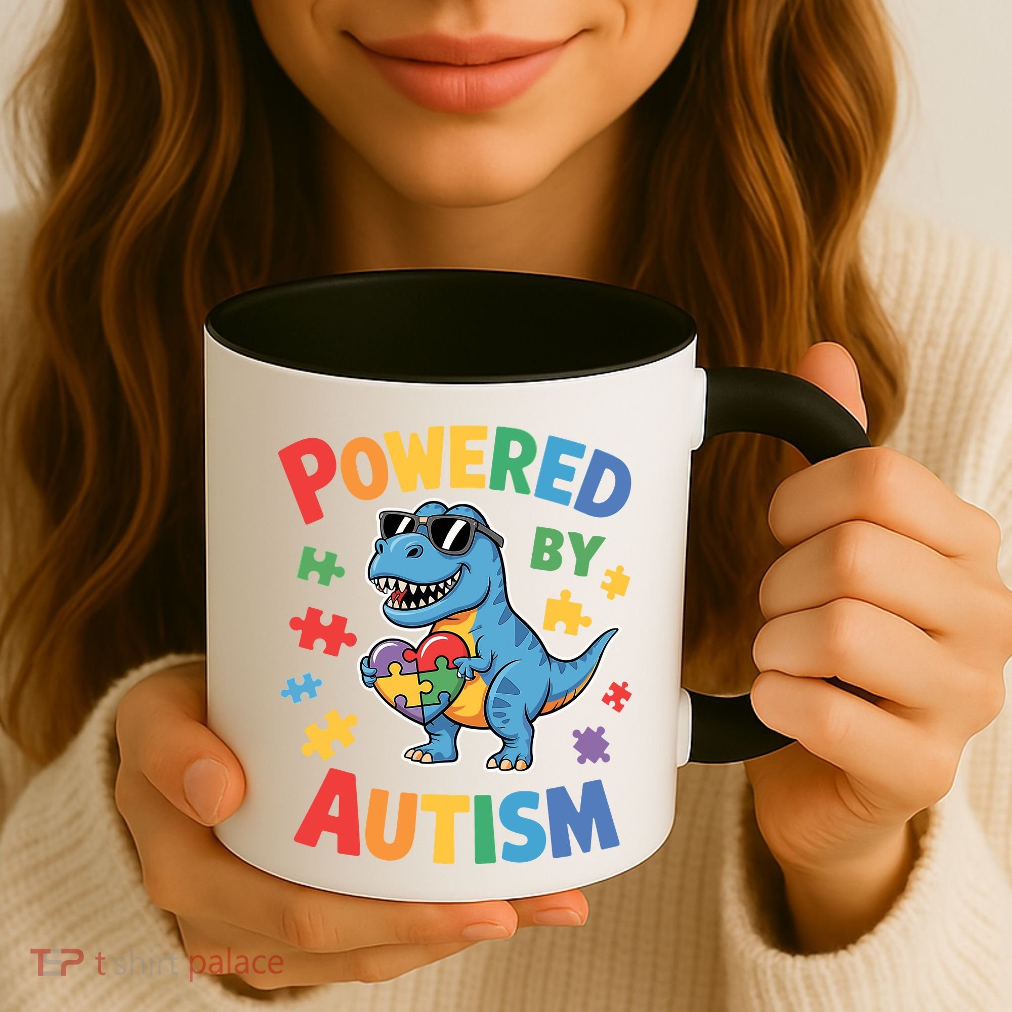Powered By Autism For Autism Awareness Coffee Mug