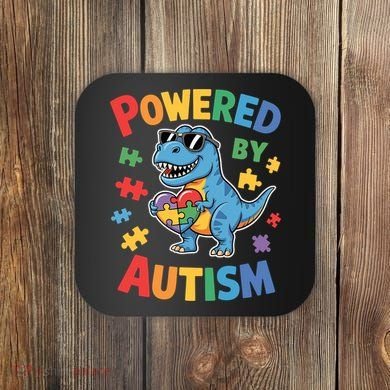 Powered By Autism For Autism Awareness Coaster