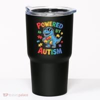 Powered By Autism For Autism Awareness Tumbler thumb 0