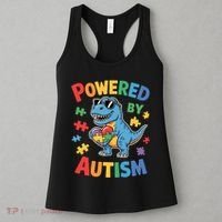 Powered By Autism For Autism Awareness Women's Tank Top thumb 3