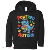 Powered By Autism For Autism Awareness Toddler Hoodie thumb 0