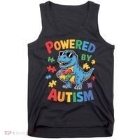 Powered By Autism For Autism Awareness Tank Top thumb 0