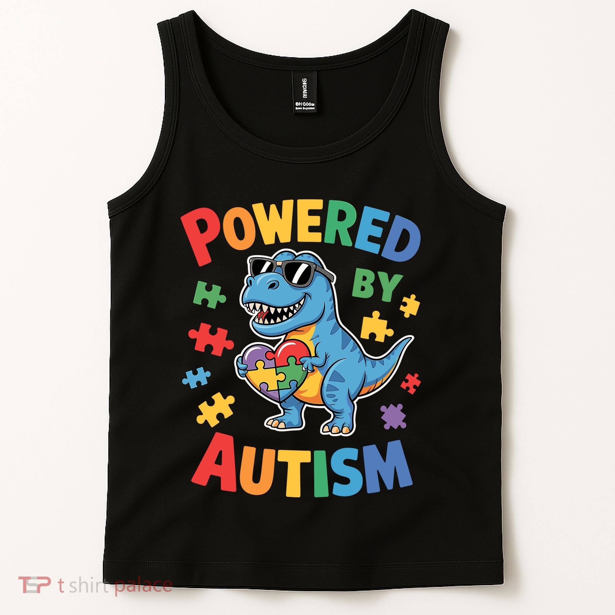Powered By Autism For Autism Awareness Tank Top