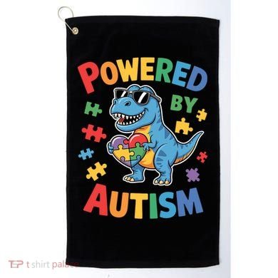 Powered By Autism For Autism Awareness Golf Towel