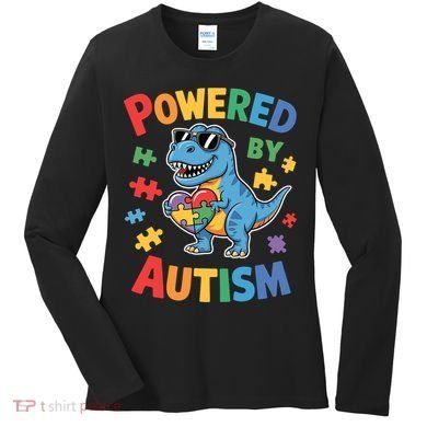 Powered By Autism For Autism Awareness Women's Long Sleeve Shirt