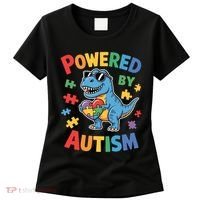 Powered By Autism For Autism Awareness Women's T-Shirt thumb 0