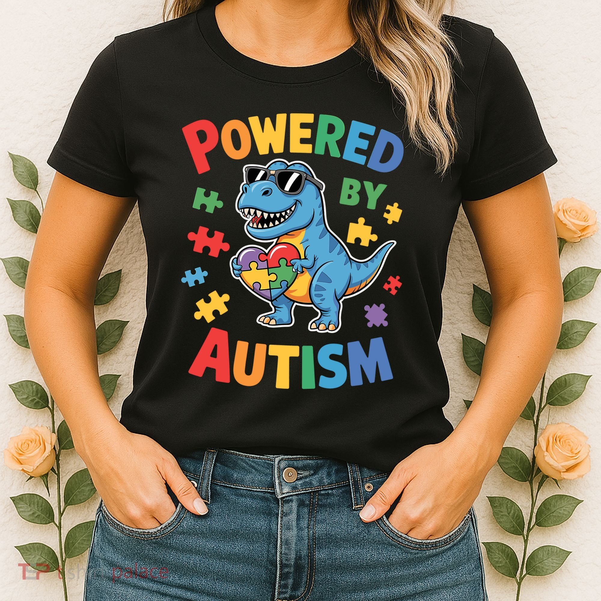 Powered By Autism For Autism Awareness Women's T-Shirt