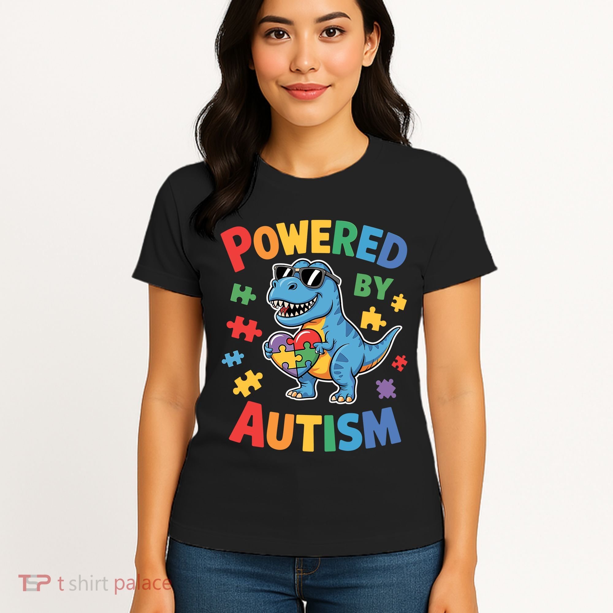 Powered By Autism For Autism Awareness Women's T-Shirt