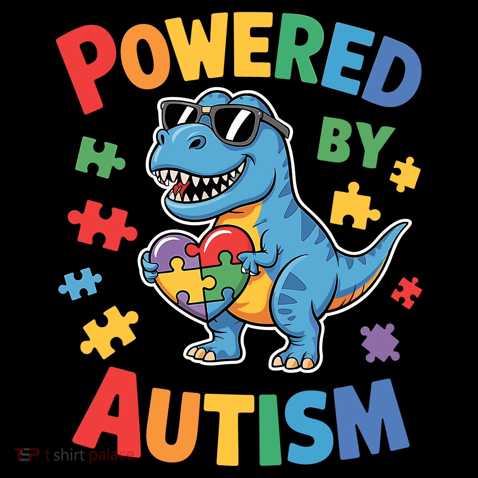 Powered By Autism For Autism Awareness Kids Long Sleeve Shirt