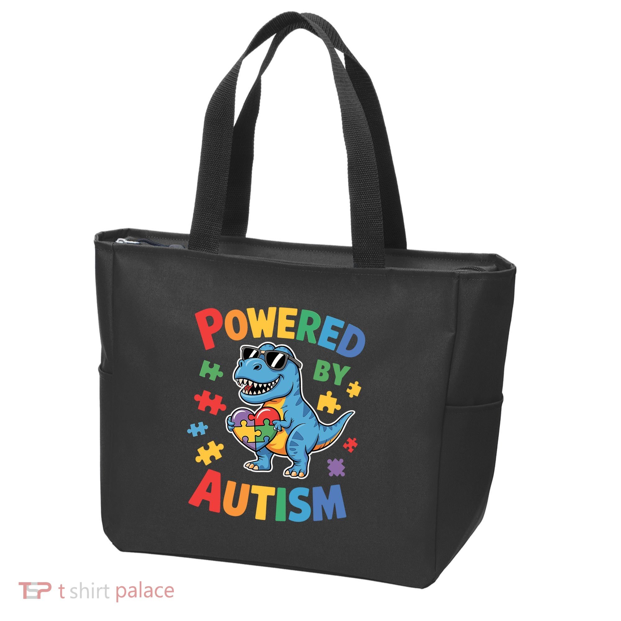 Powered By Autism For Autism Awareness Tote Bag