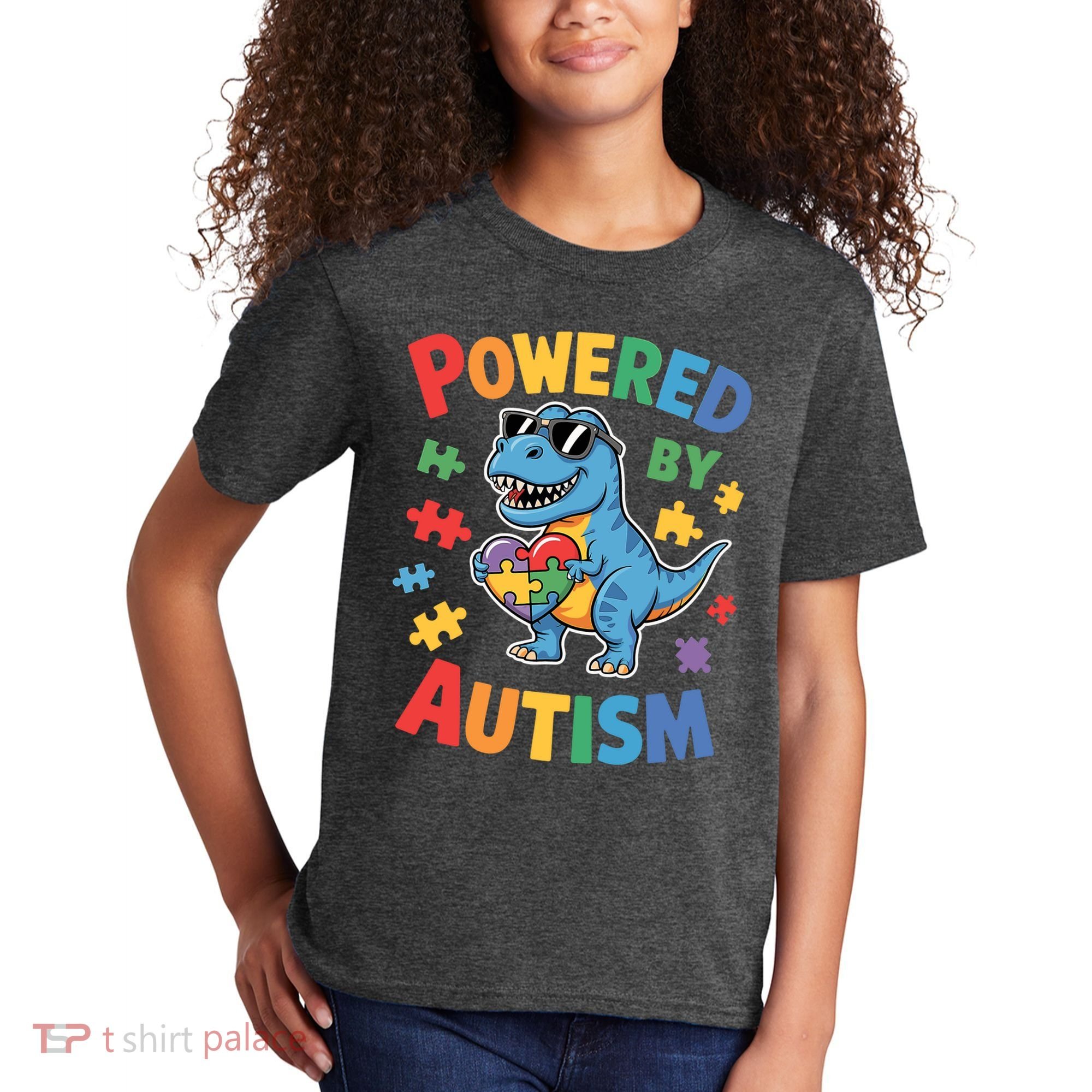 Powered By Autism For Autism Awareness Kids T-Shirt