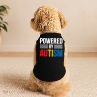 Powered By Autism For Autism Awareness Doggie Tank thumb 2