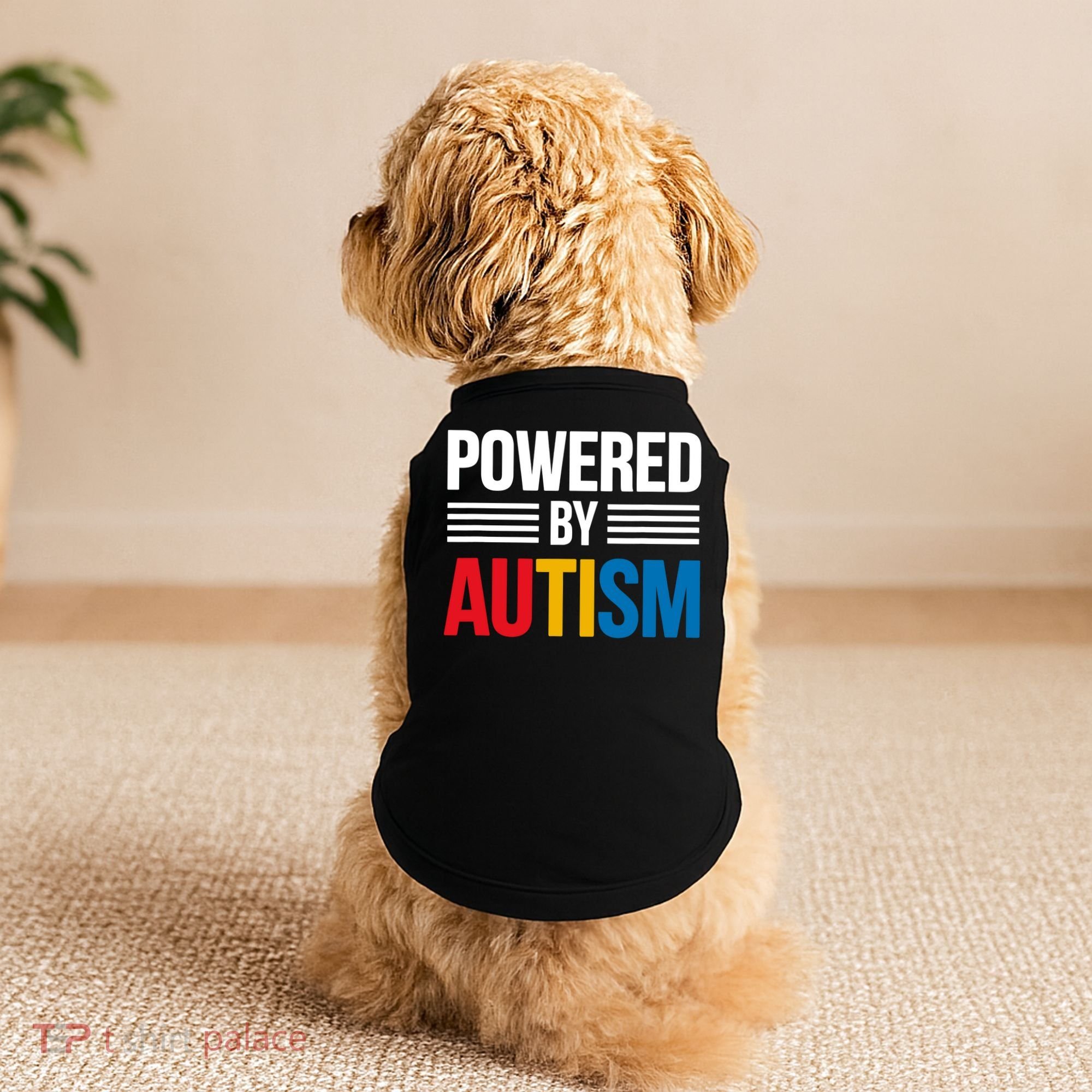 Powered By Autism For Autism Awareness Doggie Tank