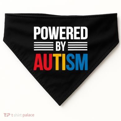 Powered By Autism For Autism Awareness USA-Made Doggie Bandana