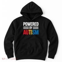 Powered By Autism For Autism Awareness Hoodie thumb 0