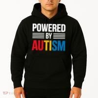 Powered By Autism For Autism Awareness Hoodie thumb 2