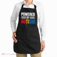 Powered By Autism For Autism Awareness Apron thumb 2