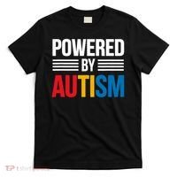 Powered By Autism For Autism Awareness T-Shirt thumb 0