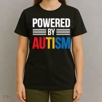 Powered By Autism For Autism Awareness T-Shirt thumb 4